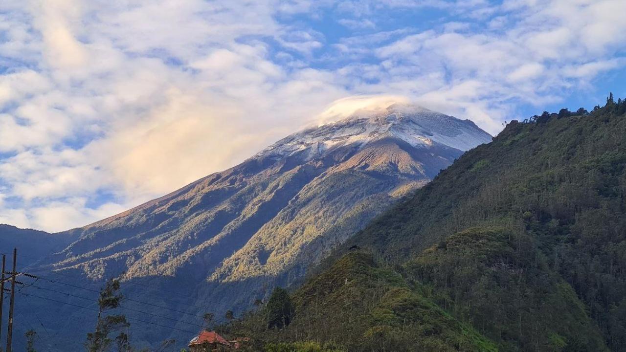 Elegante apartamento con vistas al volcán Tunguraua Baños Exterior foto